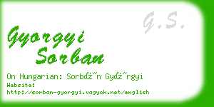 gyorgyi sorban business card